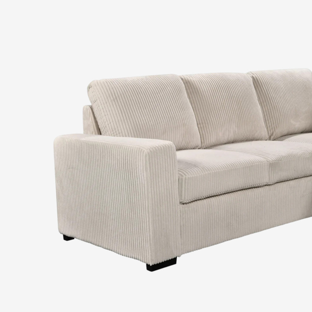 Billy RAF Sectional Sofa Bed In Fabric Upholstery - Beige