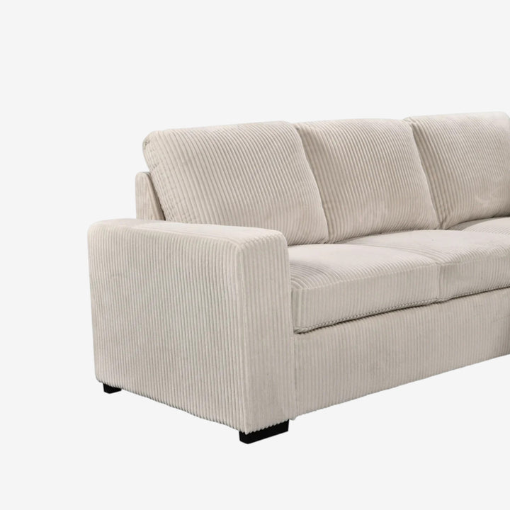 Billy RAF Sectional Sofa Bed In Fabric Upholstery - Beige