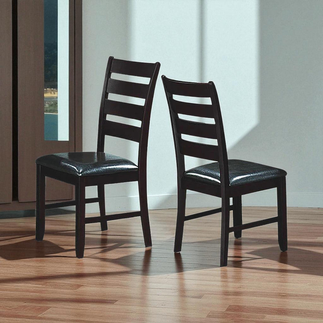 Bliss Wooden Dining Table Set For 6 With Extendable Table - Espresso