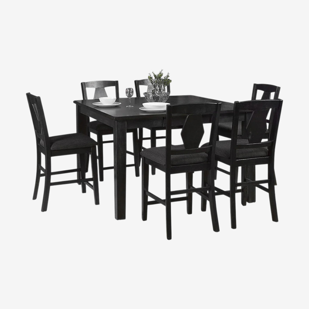 Houston Wooden Table Dining Set For 6 With Extendable Table - Grey