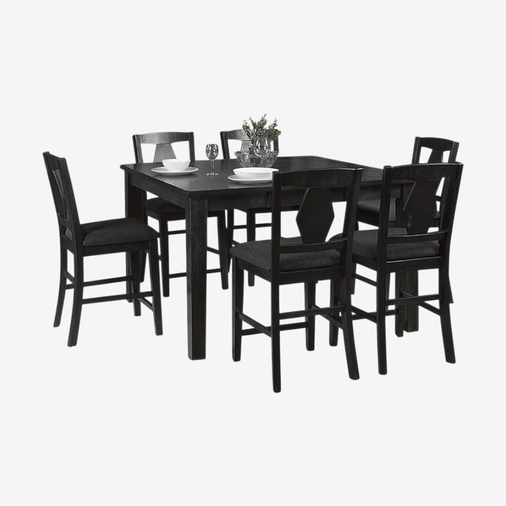 Houston Wooden Table Dining Set For 6 With Extendable Table - Grey