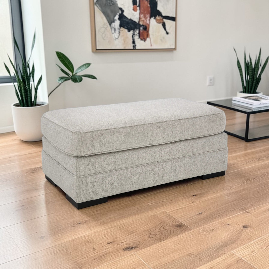 5660314 Eastonbridge Accent Ottoman In Fabric Upholstery - Shadow | Benchcraft By Ashley
