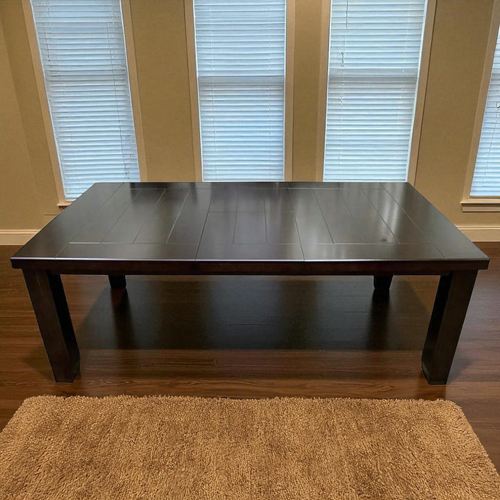 Bliss Wooden Dining Table Set For 6 With Extendable Table - Espresso