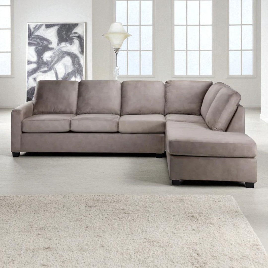 Whistler 2-Piece Fabric Upholstered Sectional Sofa - Beige | Available In LHF/ RHF Configuration