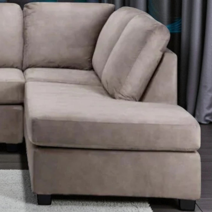 Whistler 2-Piece Fabric Upholstered Sectional Sofa - Beige | Available In LHF/ RHF Configuration