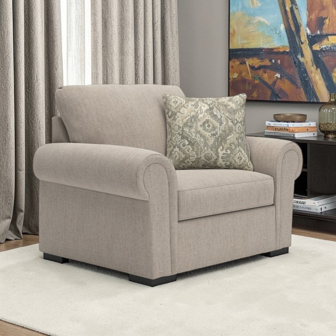 5710223 Sararose Oversized Armchair In Fabric Upholstery - Heather | Benchcraft By Ashley