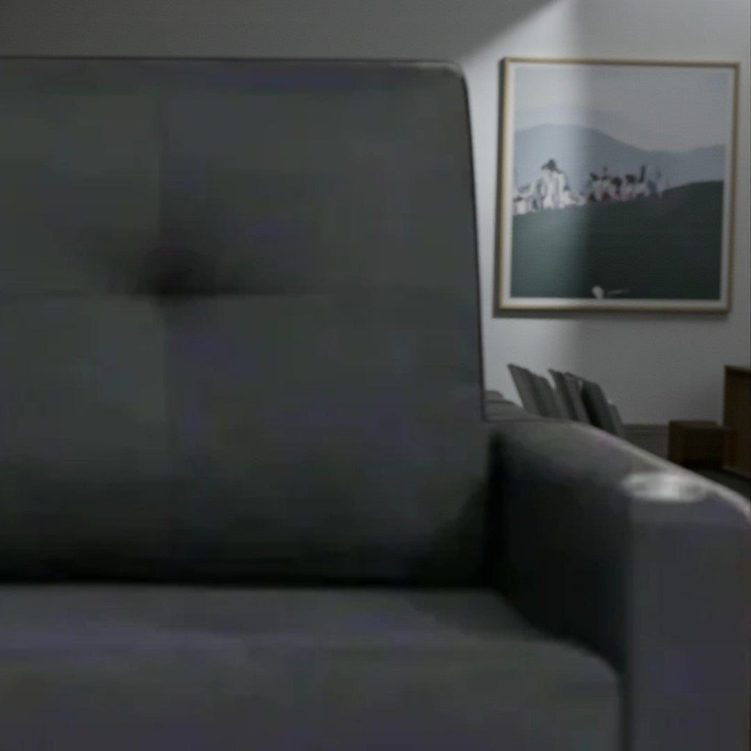 Reeves Sectional Sofa With Built-in Cup Holders & Reversible Chaise - Black