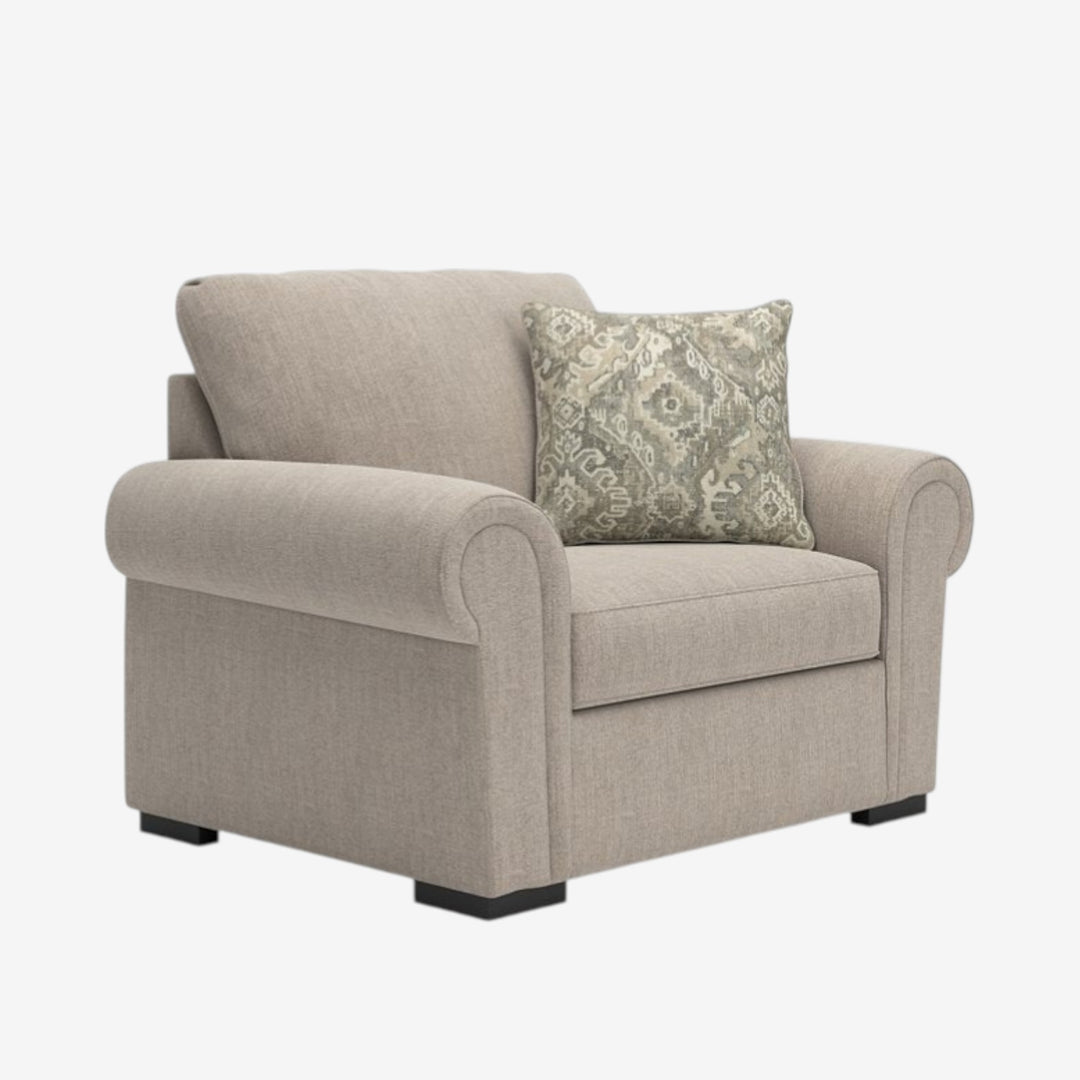 5710223 Sararose Oversized Armchair In Fabric Upholstery - Heather | Benchcraft By Ashley