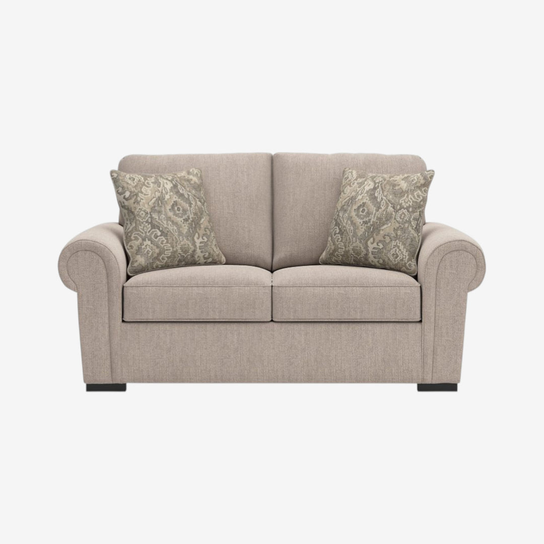5710235 Sararose Loveseat In Fabric Upholstery - Heather | Benchcraft By Ashley
