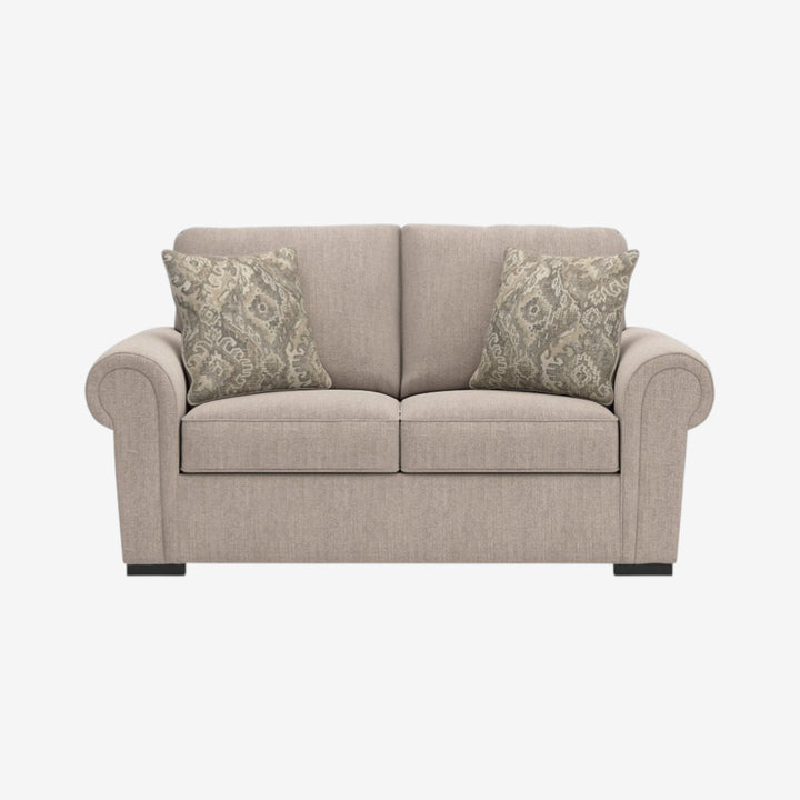 5710235 Sararose Loveseat In Fabric Upholstery - Heather | Benchcraft By Ashley