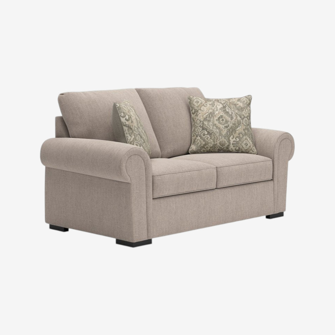 5710235 Sararose Loveseat In Fabric Upholstery - Heather | Benchcraft By Ashley