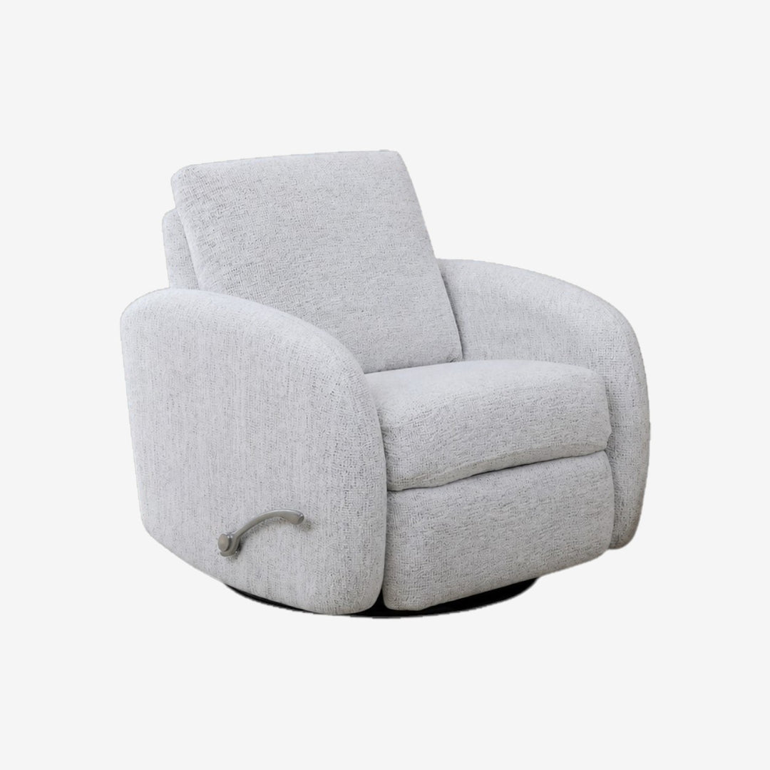 Robin Light Grey Manual Recliner Chair In Fabric Upholstery
