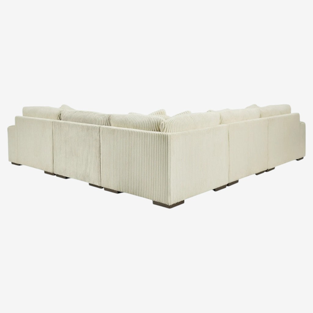 21104S5 Lindyn 5-Piece Sectional Sofa in Fabric Upholstery - Ivory | Signature Design by Ashley