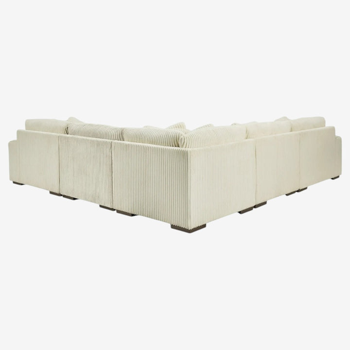 21104S5 Lindyn 5-Piece Sectional Sofa in Fabric Upholstery - Ivory | Signature Design by Ashley