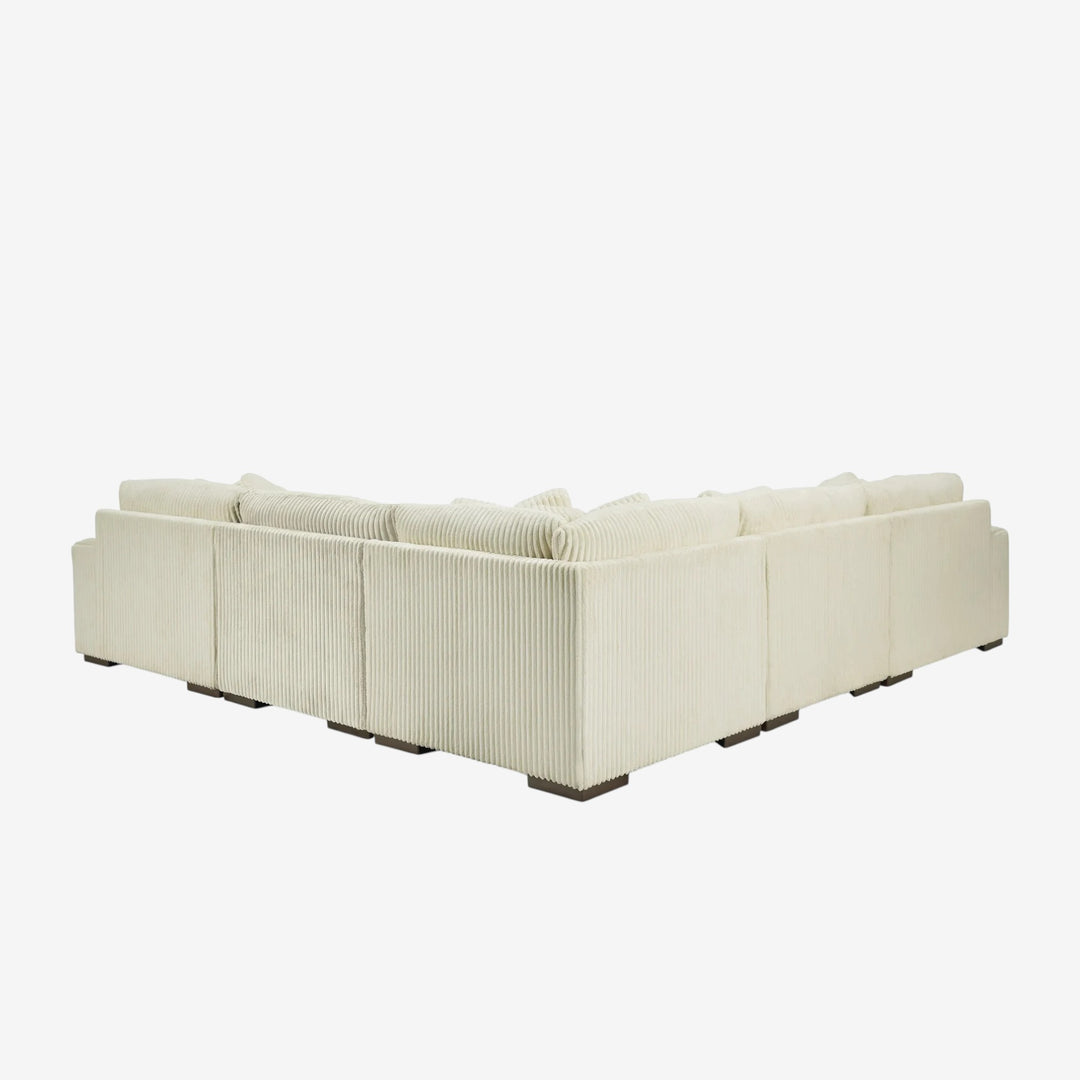 21104S5 Lindyn 5-Piece Sectional Sofa in Fabric Upholstery - Ivory | Signature Design by Ashley