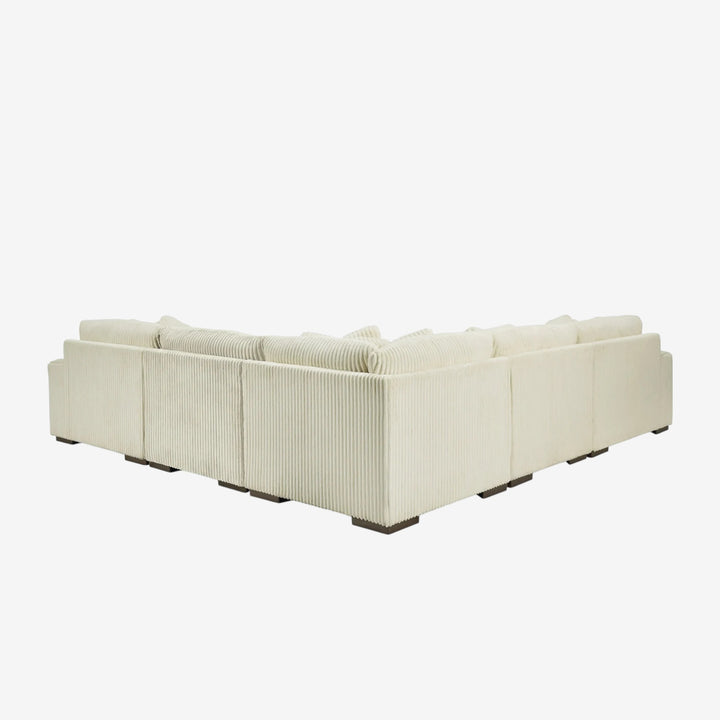 21104S5 Lindyn 5-Piece Sectional Sofa in Fabric Upholstery - Ivory | Signature Design by Ashley