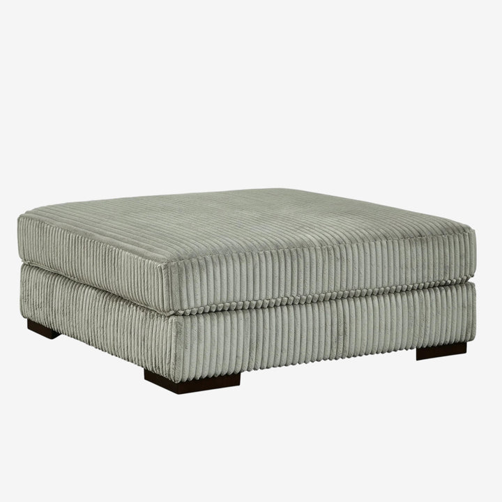 2110508 Lindyn Oversized Accent Ottoman In Fabric Upholstery - Fog | Signature Design By Ashley