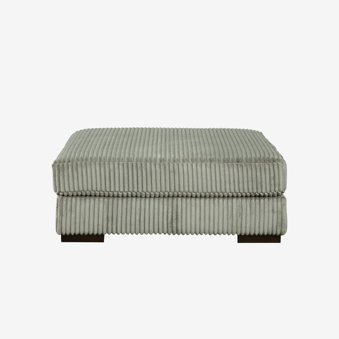 2110508 Lindyn Oversized Accent Ottoman In Fabric Upholstery - Fog | Signature Design By Ashley