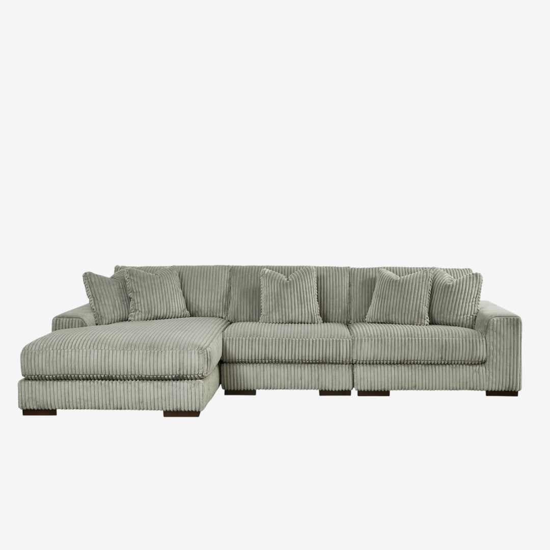 21105S10 Lindyn 3-Piece LAF Sectional Sofa in Fabric Upholstery - Fog | Signature Design by Ashley