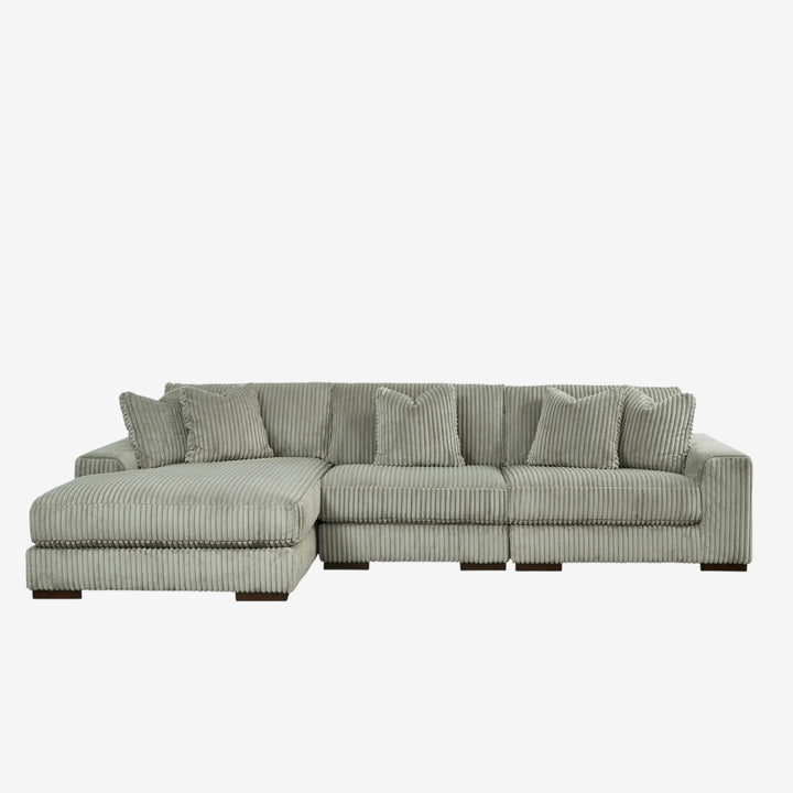 21105S10 Lindyn 3-Piece LAF Sectional Sofa in Fabric Upholstery - Fog | Signature Design by Ashley
