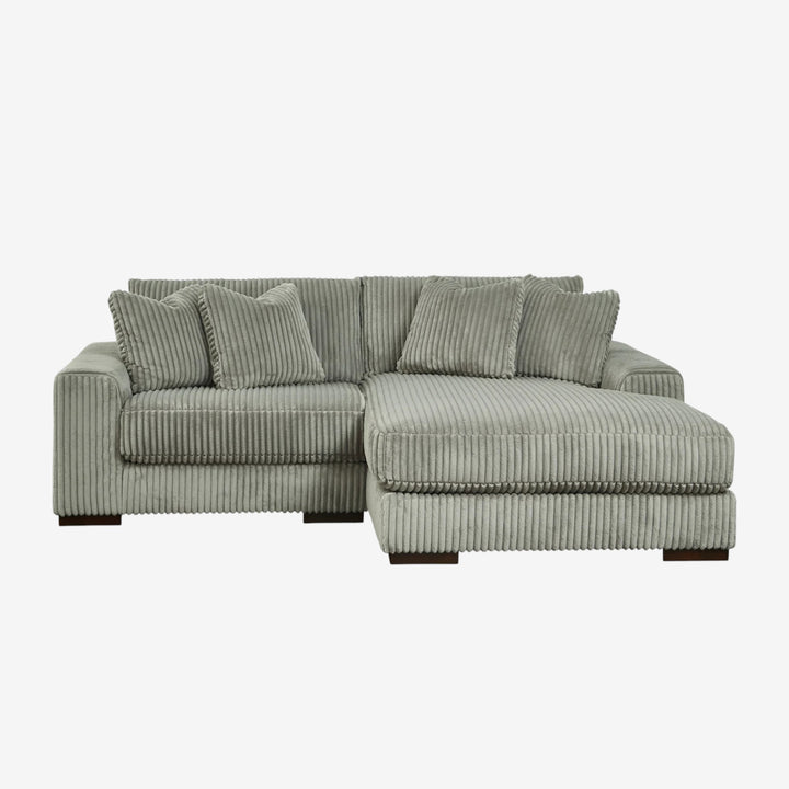 21105S4 Lindyn 2-Piece RAF Sectional Sofa in Fabric Upholstery - Fog | Signature Design by Ashley