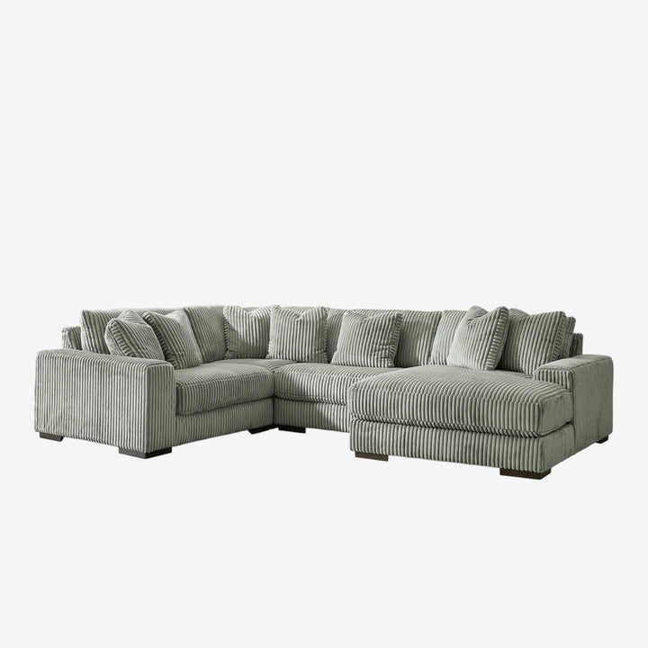 Lindyn 4-Piece Sectional Sofa in Fabric Upholstery - Fog | Signature Design by Ashley