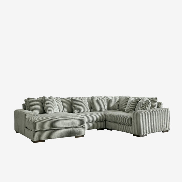 Lindyn 4-Piece Sectional Sofa in Fabric Upholstery - Fog | Signature Design by Ashley