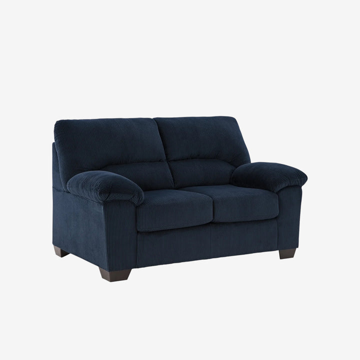 2420535 SimpleJoy Loveseat In Fabric Upholstery - Navy | Signature Design By Ashley