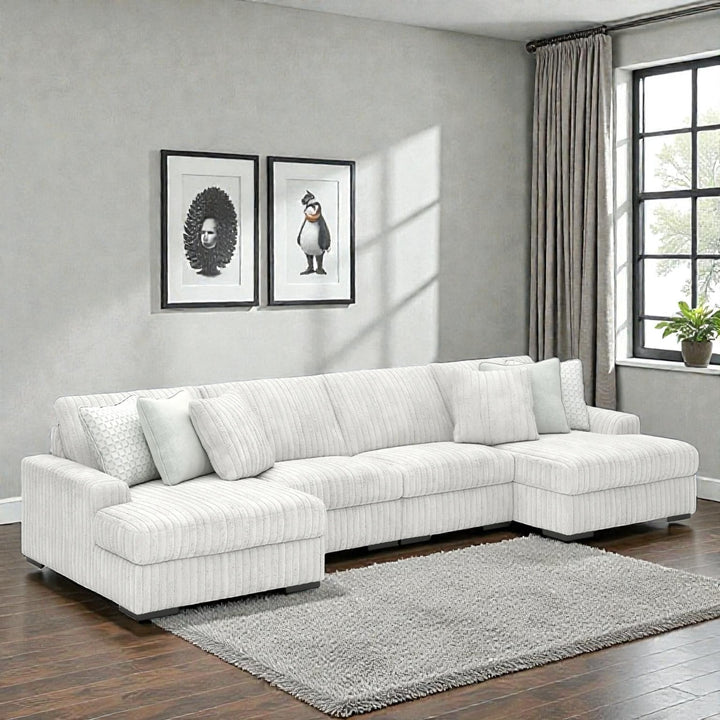 25903S5 Stupendous 4-Piece Sectional Sofa In Fabric Upholstery - Alloy | Signature Design By Ashley