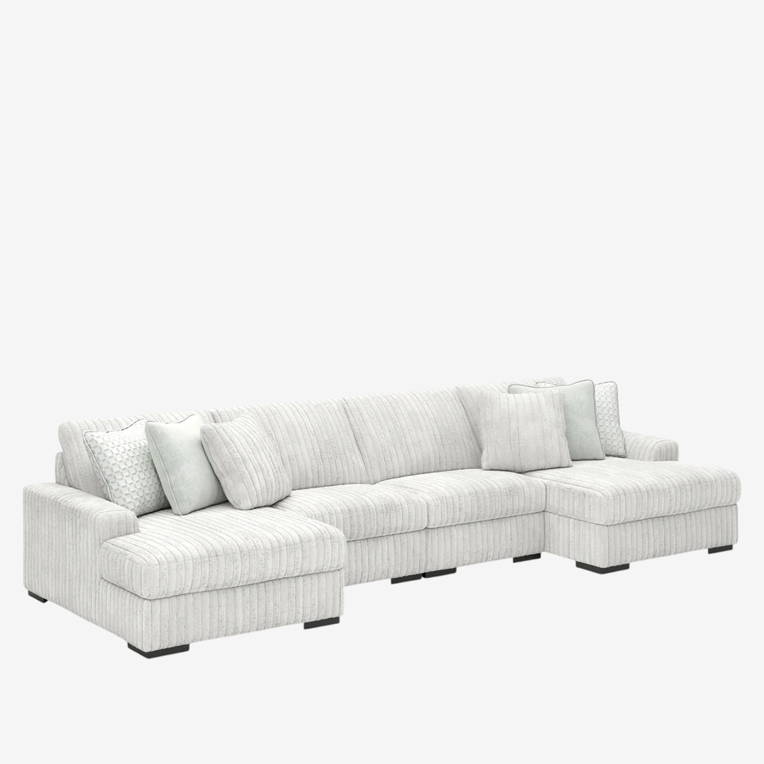 25903S5 Stupendous 4-Piece Sectional Sofa In Fabric Upholstery - Alloy | Signature Design By Ashley