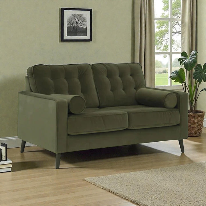 2640435 Reveon Lakes Loveseat In Fabric Upholstery - Olive | Signature Design By Ashley