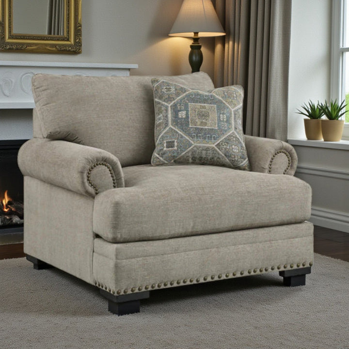 2700423 Galemore Oversized Chair In Fabric Upholstery - Quarry | Benchcraft By Ashley