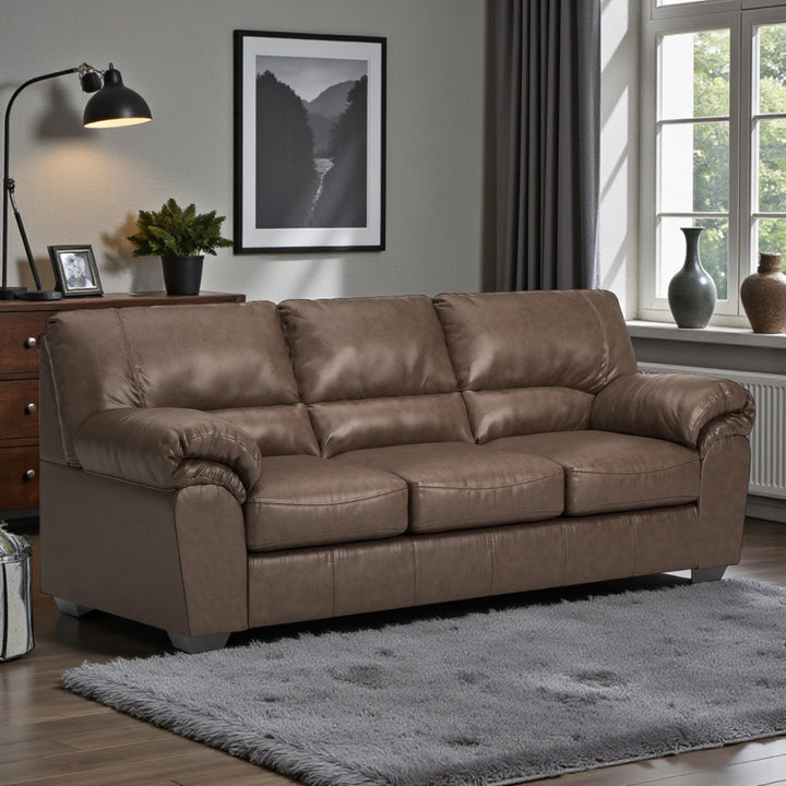 2770538 WillowBend Stationary Sofa In Leather Upholstery - Umber | Signature Design By Ashley
