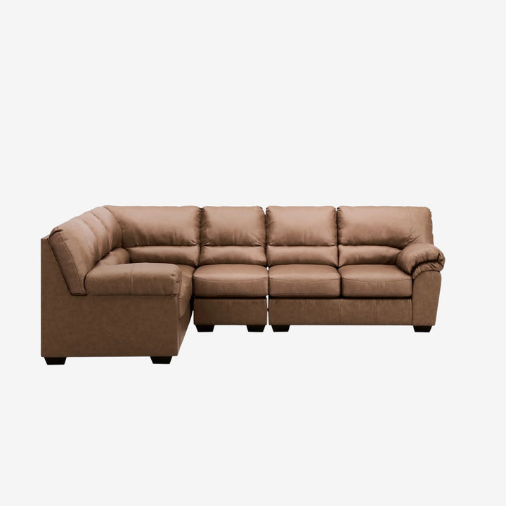 WillowBend 3-Piece Sectional Sofa In Leather Upholstery - Caramel | Signature Design By Ashley