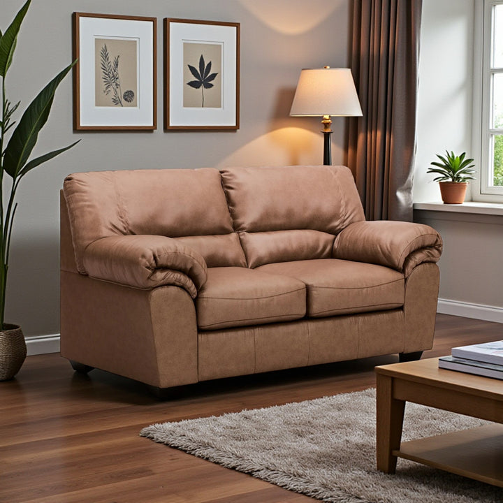2770435 WillowBend Loveseat In Leather Upholstery - Caramel | Signature Design By Ashley