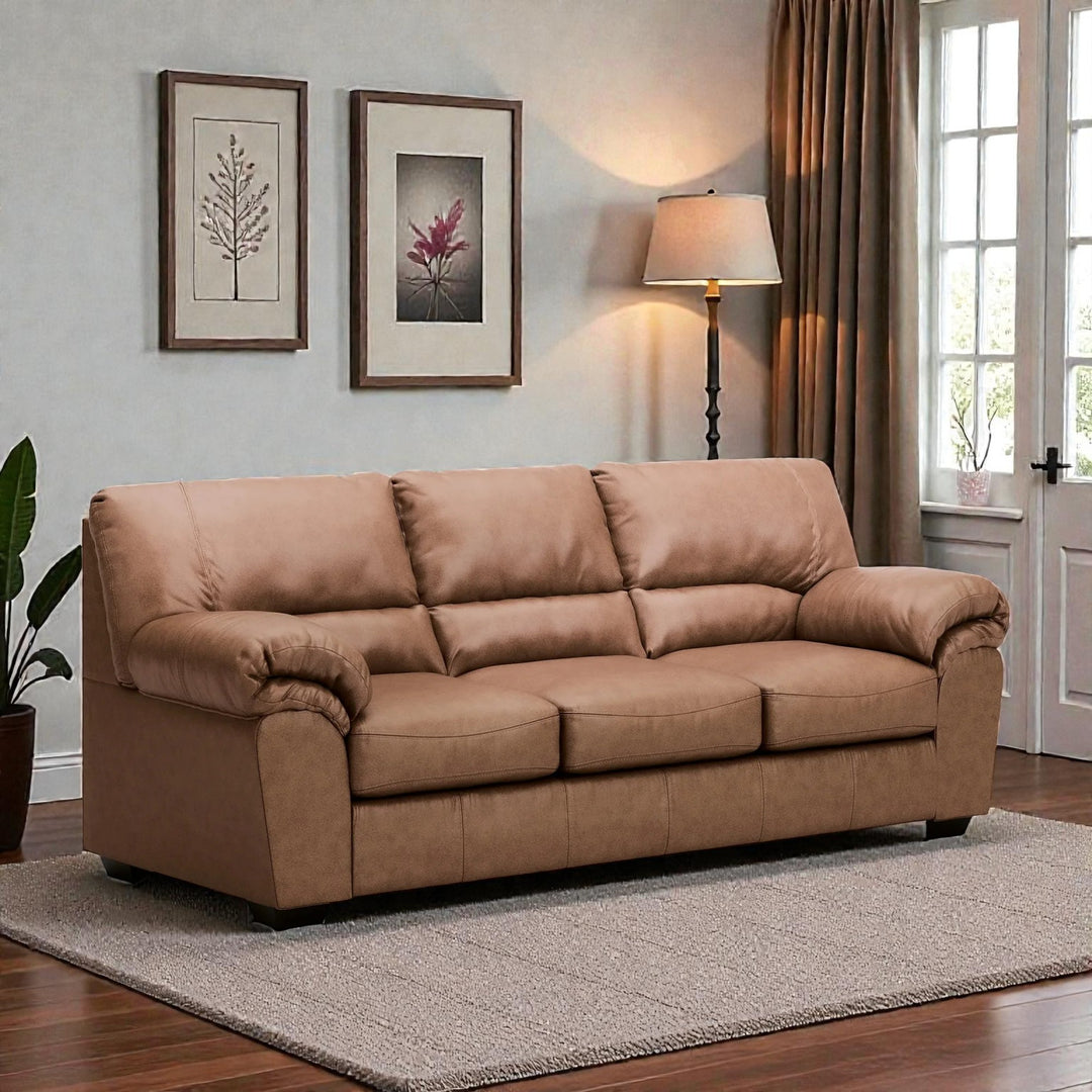 PC2770438 WillowBend Stationary Sofa In Leather Upholstery - Caramel | Signature Design By Ashley