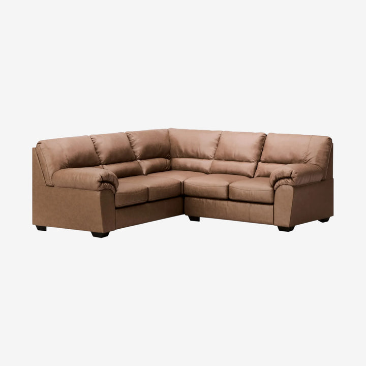 WillowBend 2-Piece Sectional Sofa In Leather Upholstery - Caramel | Signature Design By Ashley