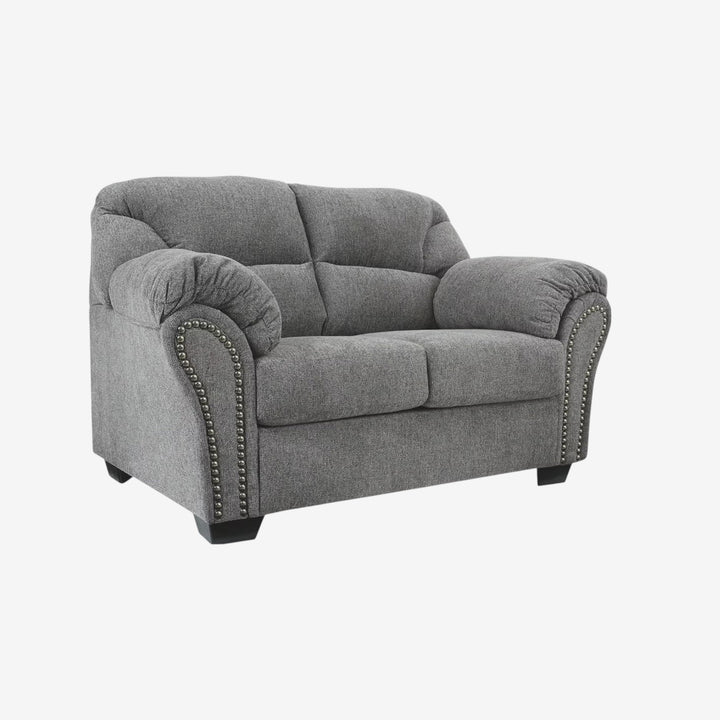 2810535 Allmaxx Loveseat In Fabric Upholstery - Pewter | Benchcraft By Ashley