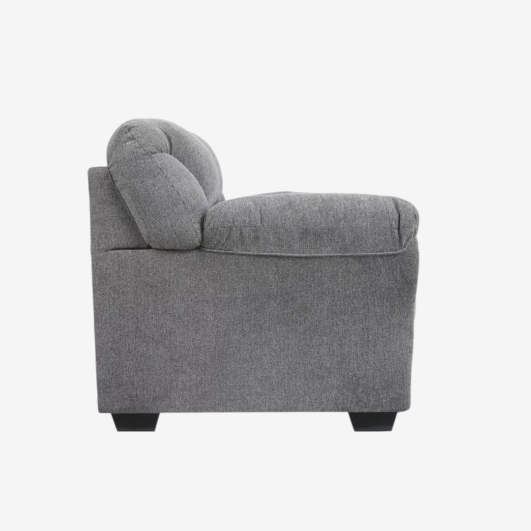 2810535 Allmaxx Loveseat In Fabric Upholstery - Pewter | Benchcraft By Ashley