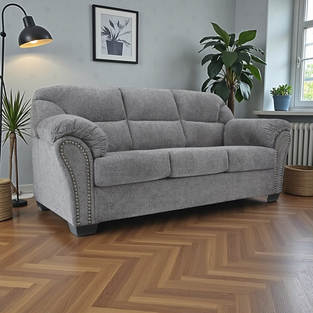 2810538 Allmaxx Sofa In Fabric Upholstery - Pewter | Benchcraft By Ashley