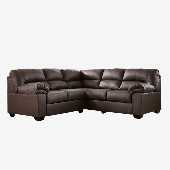 WillowBend 2-Piece Sectional Sofa In Leather Upholstery - Umber | Signature Design By Ashley