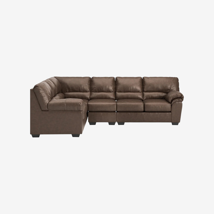 WillowBend 3-Piece Sectional Sofa In Leather Upholstery - Umber | Signature Design By Ashley