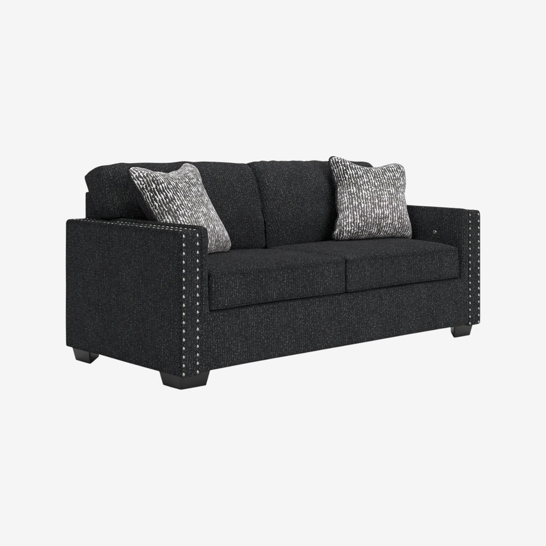 2890438 Jasmine Peaks Sofa In Fabric Upholstery - Coal | Benchcraft By Ashley