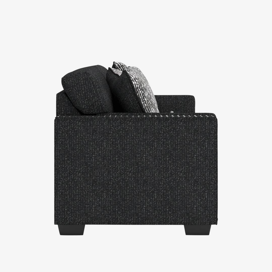 2890438 Jasmine Peaks Sofa In Fabric Upholstery - Coal | Benchcraft By Ashley