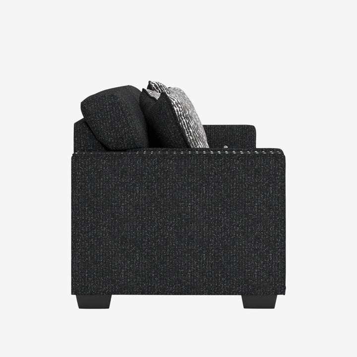 2890438 Jasmine Peaks Sofa In Fabric Upholstery - Coal | Benchcraft By Ashley