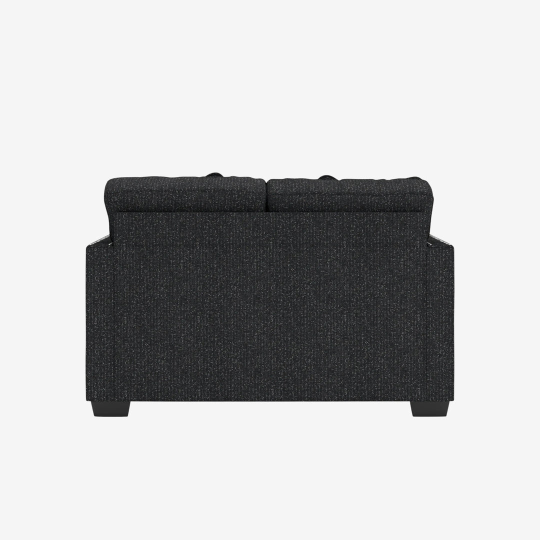2890435 Jasmine Peaks Loveseat In Fabric Upholstery - Coal | Benchcraft By Ashley