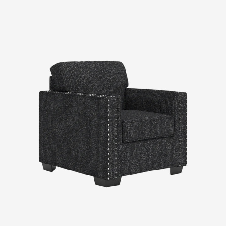 2890420 Jasmine Peaks Armchair In Fabric Upholstery - Coal | Benchcraft By Ashley