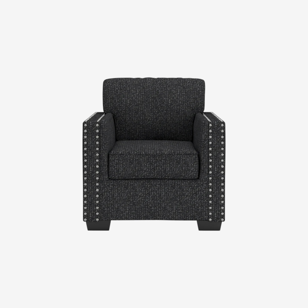 2890420 Jasmine Peaks Armchair In Fabric Upholstery - Coal | Benchcraft By Ashley