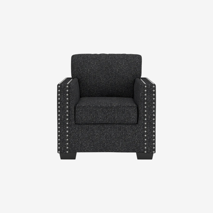 2890420 Jasmine Peaks Armchair In Fabric Upholstery - Coal | Benchcraft By Ashley