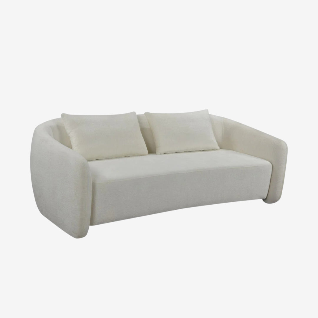 Gavi 3-Seater Stationary Sofa In Fabric Upholstery - Beige